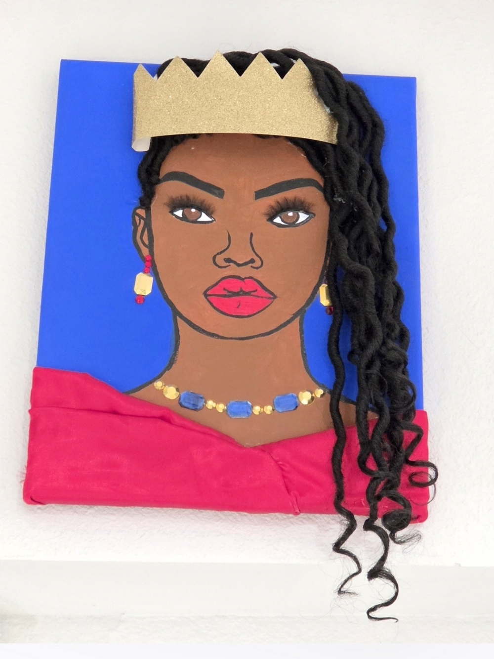 Crowned in Confidence | Original 3D Black Woman Wall Art | 11x14 Mix